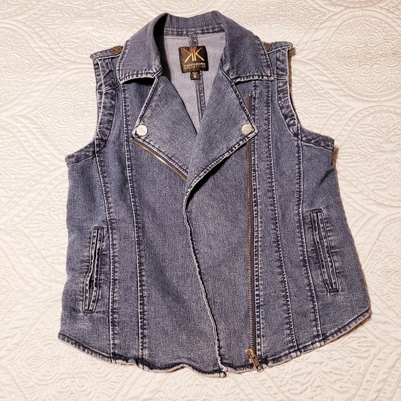 Kardashian Kollection Denim Vest - Picture 1 of 5